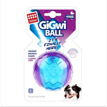 GiGwi Ball Squeaker Toy for Dogs BluePurple  For Medium Chewers