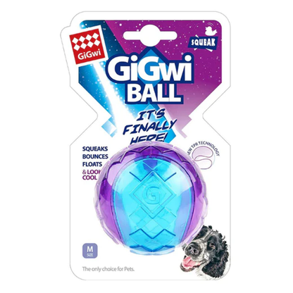 GiGwi Ball Squeaker Toy for Dogs BluePurple  For Medium Chewers