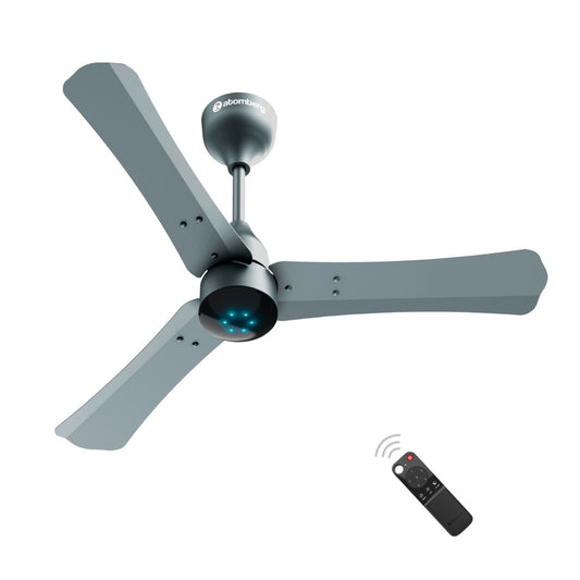 Atomberg Renesa 900mm BLDC motor Energy Saving Anti-Dust Ceiling Fan with Remote Control  Sand Grey