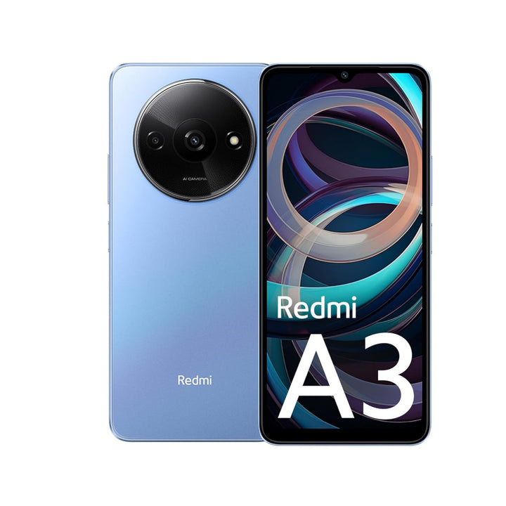 Redmi A3 Lake Blue 6GB RAM 128GB Storage  Premium Halo Design  90Hz Display  Powerful 4G G36 Processor