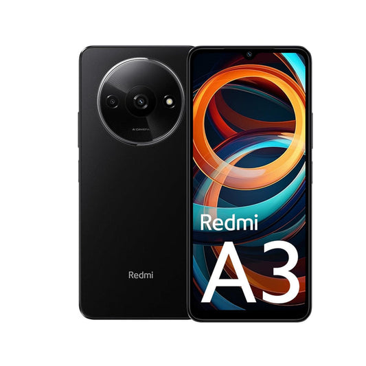 Redmi A3 Midnight Black 4GB RAM 128GB Storage  Premium Halo Design  90Hz Display  Powerful 4G G36 Processor