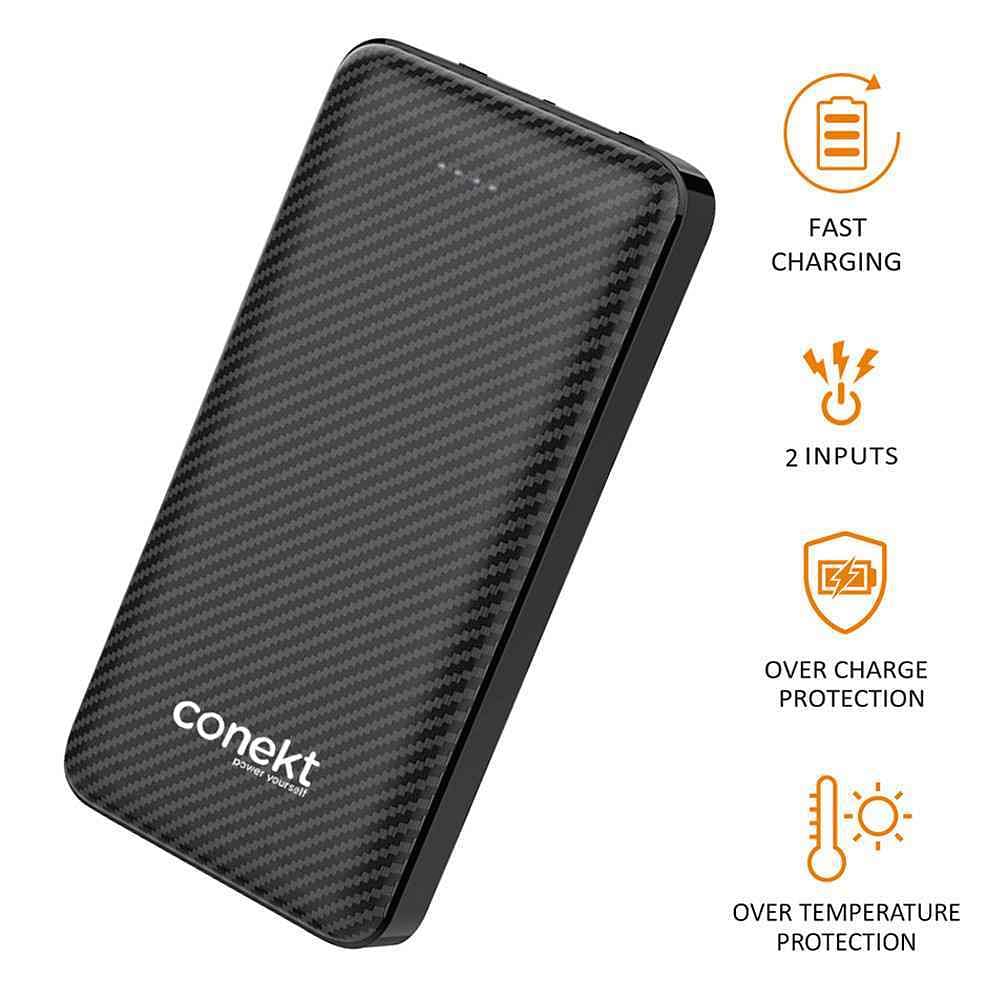 Conekt 10000mAh  Power Bank Zeal Proton Black