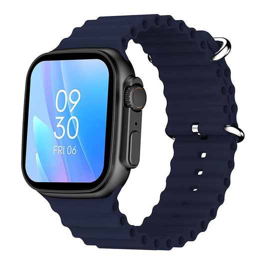 Fire-Boltt Warrior 1.96 Largest Display BT Calling Smartwatch with 120 sports modes Smartwatch  Blue Strap Free Size