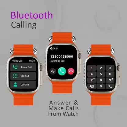 Fire-Boltt Warrior 1.96 Largest Display BT Calling Smartwatch with 120 sports modes Smartwatch  Orange Strap Free Size