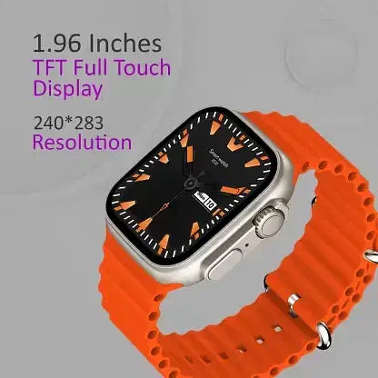 Fire-Boltt Warrior 1.96 Largest Display BT Calling Smartwatch with 120 sports modes Smartwatch  Orange Strap Free Size