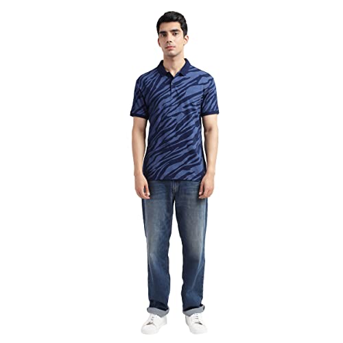 Levis Mens Regular Fit Printed Polo T-Shirt-Blue