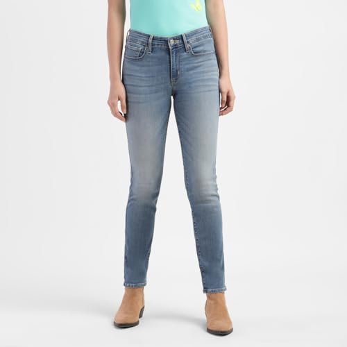 Levis Womens 712 Regular Fit Mid Rise Jeans  Slim