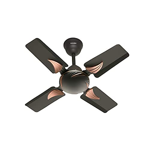 Candes Eon 24" High Speed Ceiling Fan, Noiseless, Energy Saving, for Kitchen/Balcony/Small Room, 11-Year Warranty, Coffee Brown.