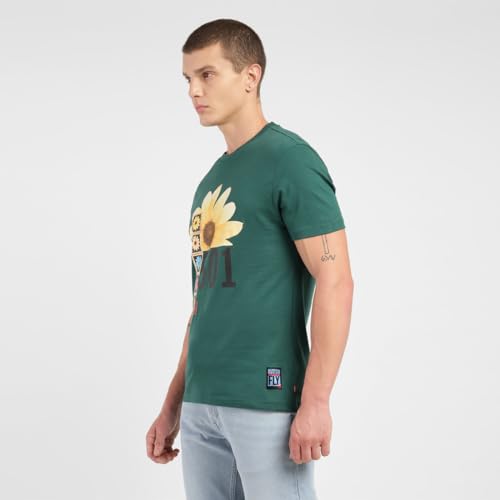 Levis Mens Regular Fit Graphic T-Shirt-Green