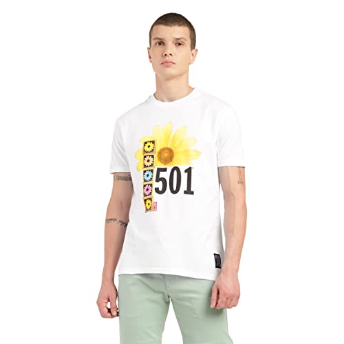 Levis Mens Regular Fit Graphic T-Shirt-White