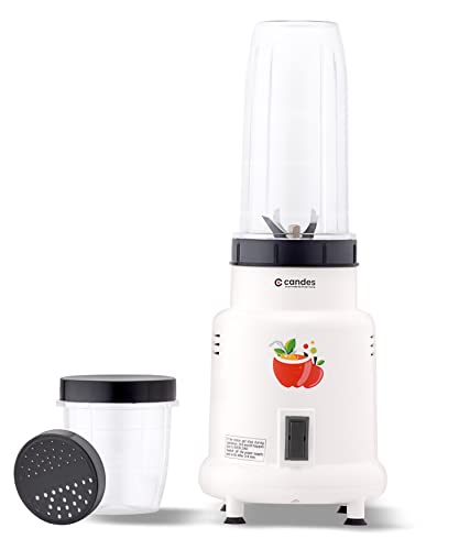 Candes Hector Nutri Blender 22000 RPM, 400W, Stainless Steel Blades, 2 Unbreakable Jars, 1-Year Warranty, Ivory.