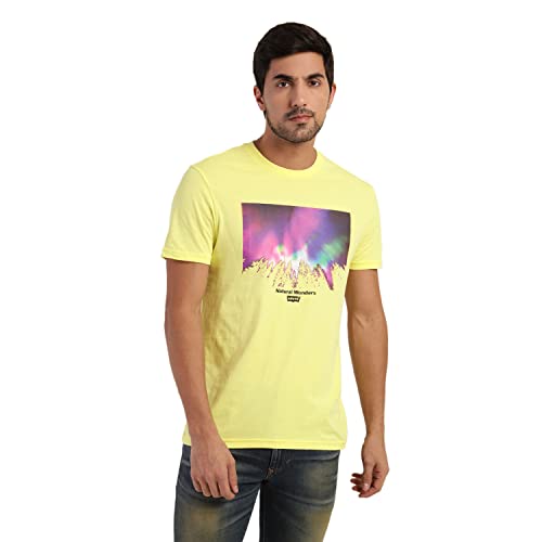 Levis Mens Regular Fit Graphic T-Shirt-Yellow