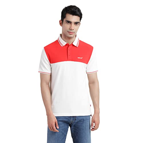 Levis Mens Regular Fit Colorblock Polo T-Shirt  S