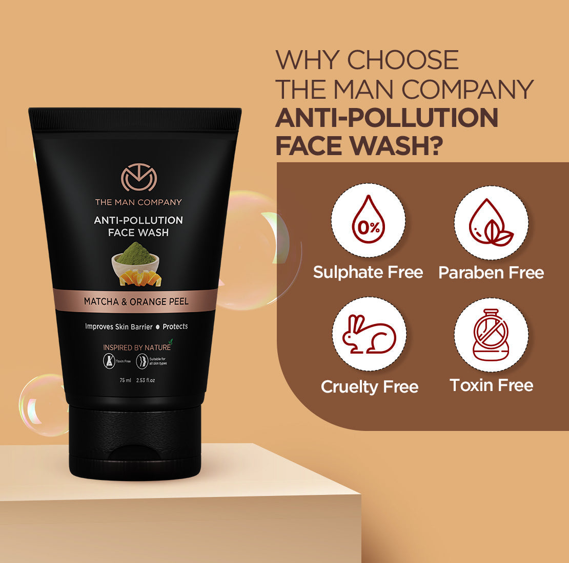 Anti-Pollution Face Wash  Matcha  Orange Peel