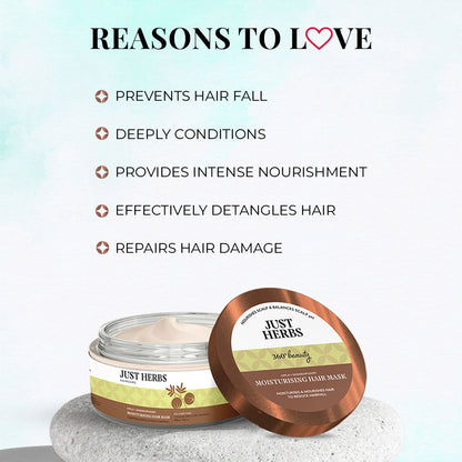 Moisturising Hair Mask with Amla and Shankhpushpi - Just Herbs