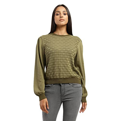 Levis Womens Cotton Crew Neck Sweatshirt-Olive