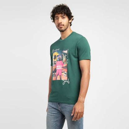 Levis Mens Regular Fit Graphic T-Shirt  Green