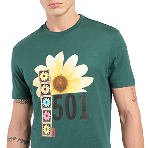 Levis Mens Regular Fit Graphic T-Shirt-Green