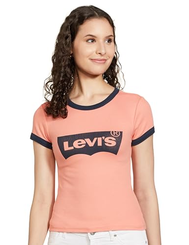 Levis Womens Slim Fit Brand Logo T-Shirt - M