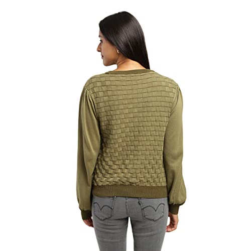 Levis Womens Cotton Crew Neck Sweatshirt-Olive