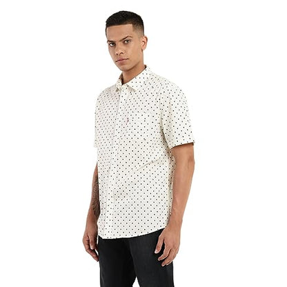 Levis Mens Slim Fit Shirt-White