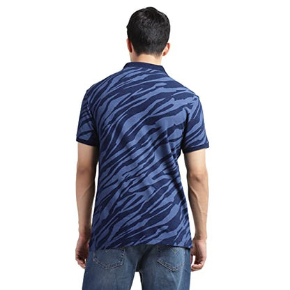 Levis Mens Regular Fit Printed Polo T-Shirt-Blue