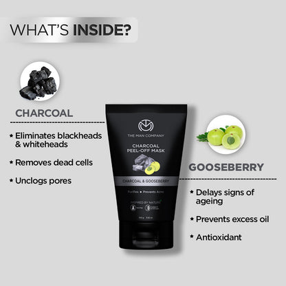 Charcoal Peel Off Mask  Charcoal  Gooseberry