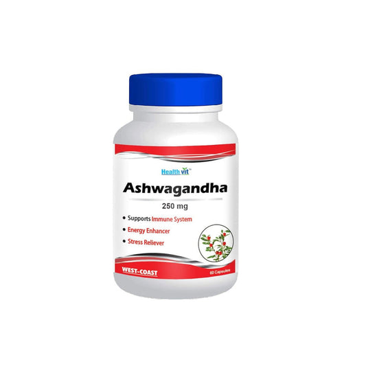 Healthvit Ashwagandha Powder 250 mg - 60 Capsules