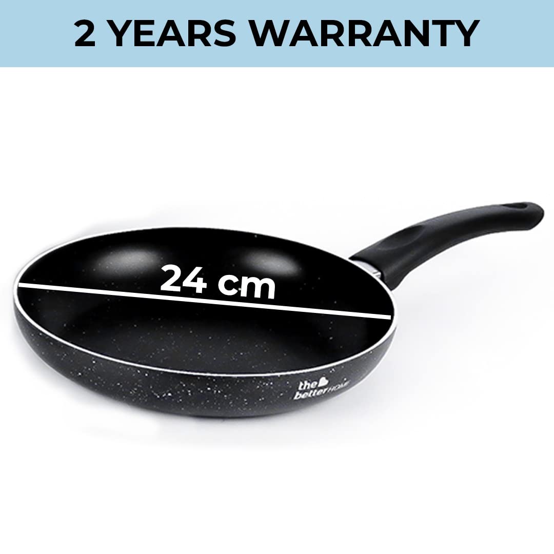 The Better Home Non Stick Induction Cookware: Frying Pan 24cm, Dosa Tawa 28cm, Kadai 24cm, 3 Layer Nonstick Coating.