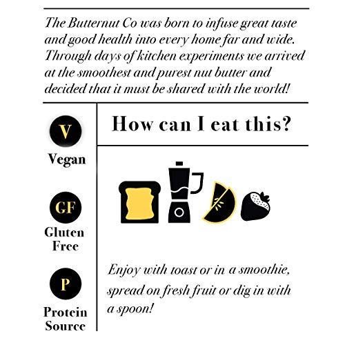 The Butternut Co. Almond Butter Creamy 200g - Unsweetened, Heart-Healthy, High in Vitamin E, Gluten-Free, Vegan, Keto-Friendly.