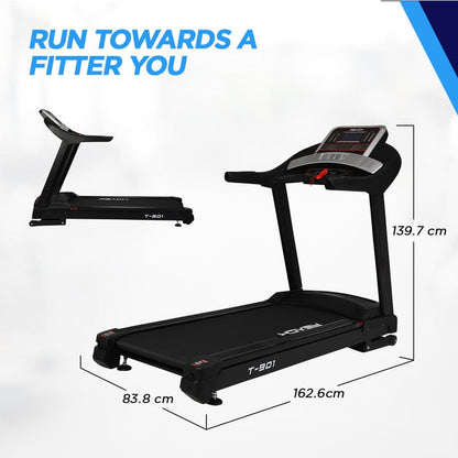 Reach T-901 Treadmill: 7 HP Motor, Auto Incline, LCD Display, 24 Preset Programs, 24 km/h, Max User Weight 130 kg.