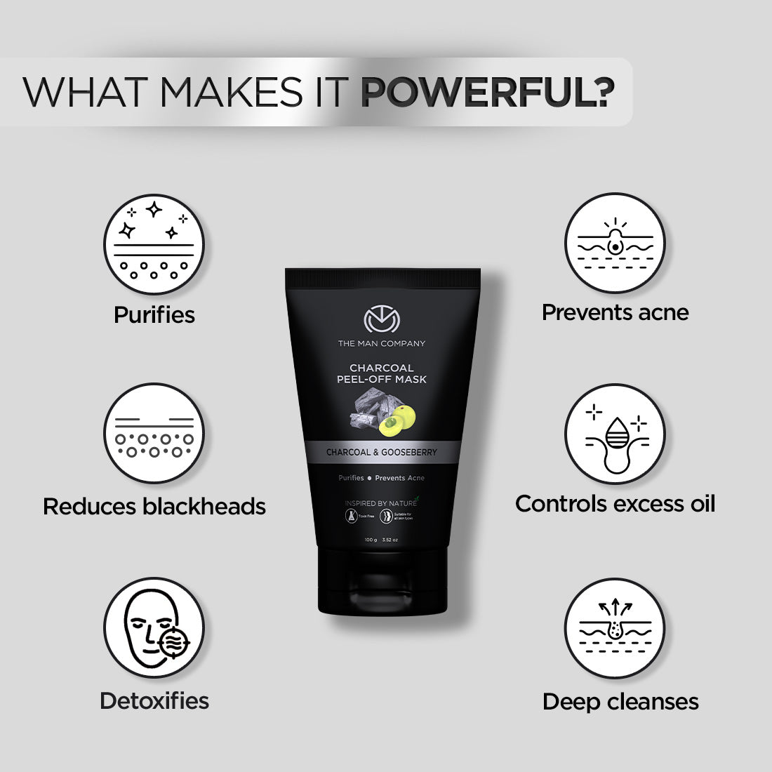 Charcoal Peel Off Mask  Charcoal  Gooseberry