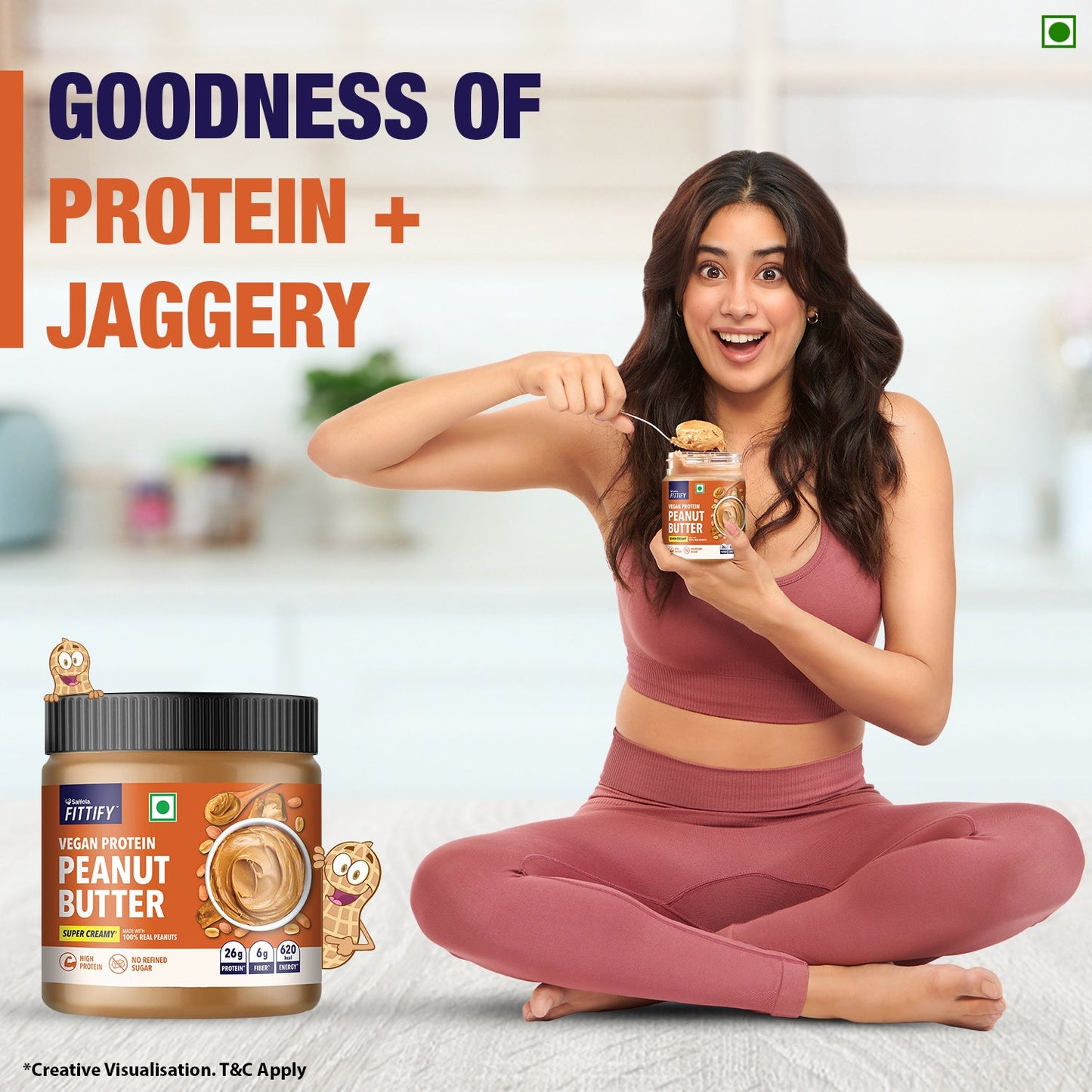 Saffola Fittify Vegan Protein - Peanut Butter