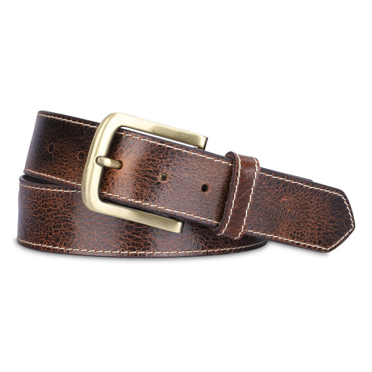 THE CLOWNFISH Mens Genuine Leather Belts - Brown Size-36 inches