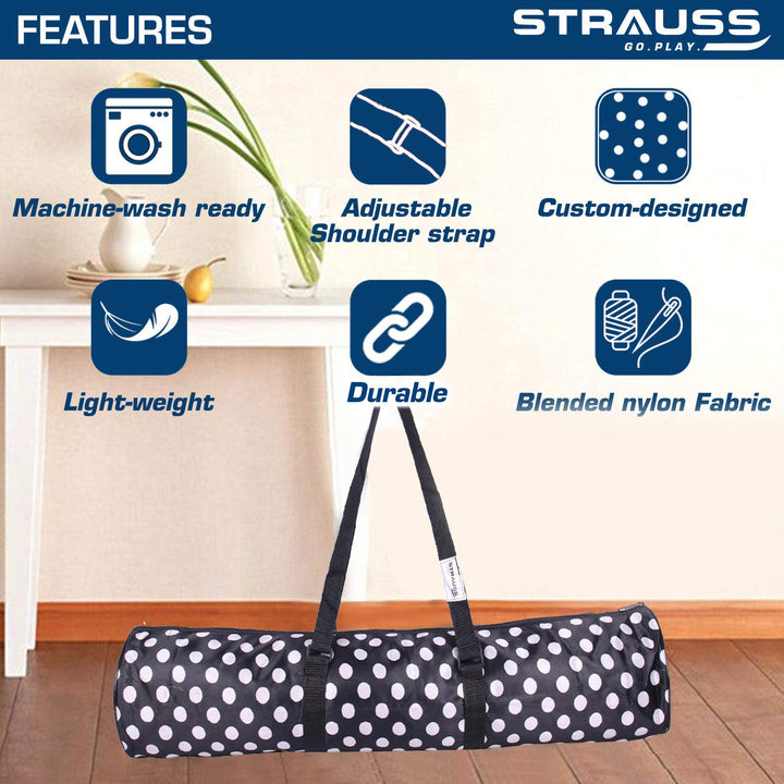 STRAUSS Yoga Mat Bag Full Zip Black