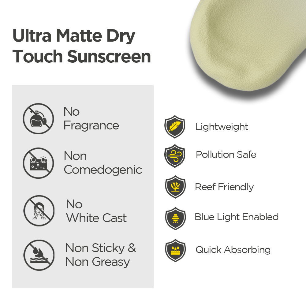 Oil Free Ultra Matte Sunscreen for Oily Skin  SPF 50 PA 45g