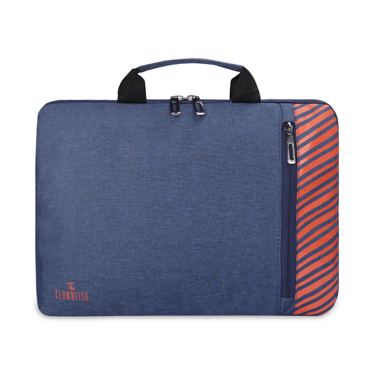 THE CLOWNFISH Rex Series Polyester Unisex 13 Inch Laptop Bag Tablet Case With Comfortable Carry Handles Blue