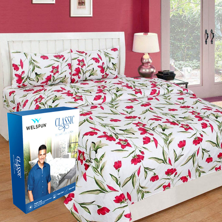 Welspun Classic Double Bedsheet Pillow Cover