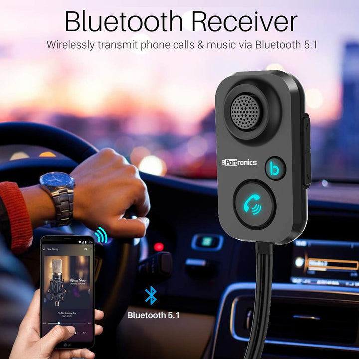 PORTRONICS AUTO 12 IN-CAR BLUETOOTH RECEIVER