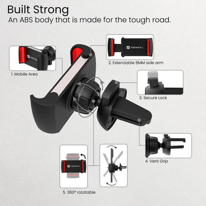 Portronics Clamp 2 Car AC Vent Mobile Holder