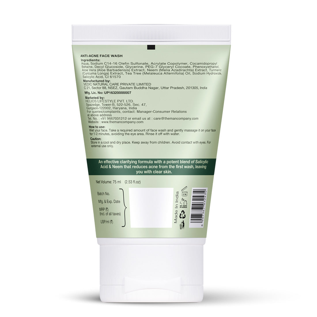 Anti-Acne Face Wash  Neem  Salicylic Acid