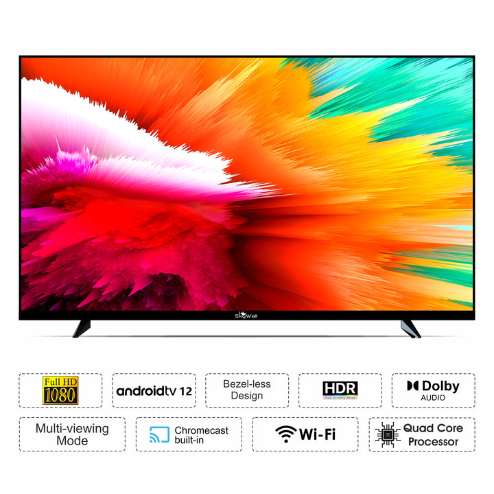 SkyWall 102 cm 40 inches Full HD Smart LED TV 40SWRR With Black Frameless Edition Dolby Audio