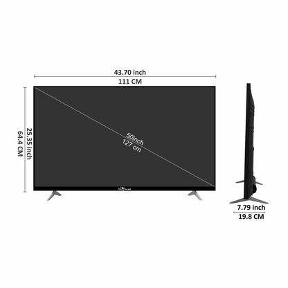 SkyWall 127 cm 50 inches 4K Ultra HD Smart Android LED TV 50SW-4K With Frameless Edition