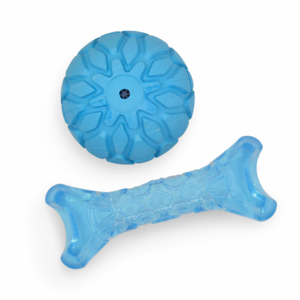 Fofos Milk Bone  Ball Toy for Dogs Blue  For Medium Chewers Blue