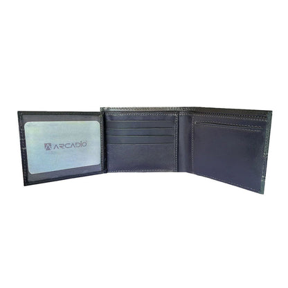 ARCADIO ARW1010CO TWIN FUN BIFOLD DUAL TONED LEATHER WALLET