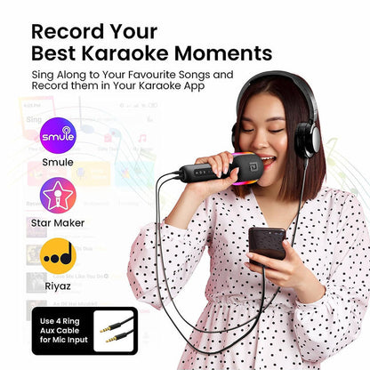 Portronics Dash 2 Wireless BT Karaoke Mic with 10W Speaker