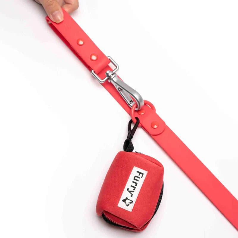 Furry  Co Weatherproof Leash for Dogs Coral Red