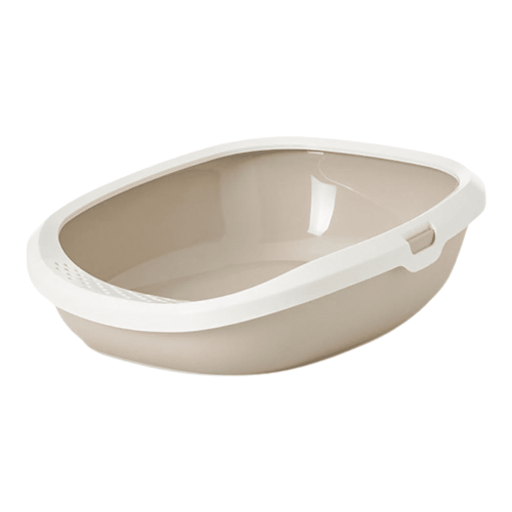 Savic Gizmo Litter Tray with Rim for Cats Mocha