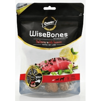 Gnawlers WiseBones Salmon with Lemon Dog Treats Small