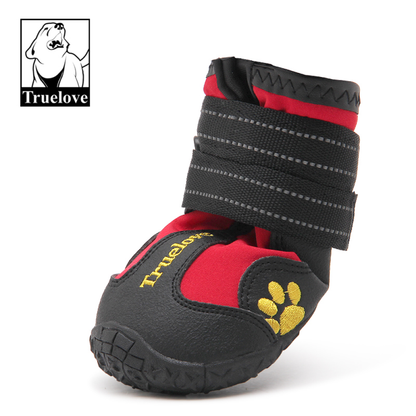 Truelove Waterproof Pet Boots for Dogs Red Set of 4